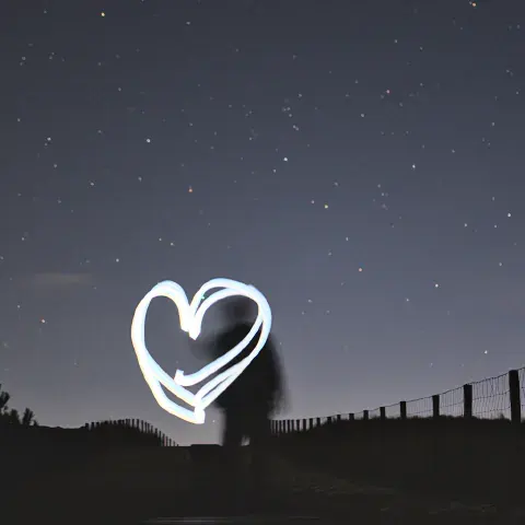 A light painting heart