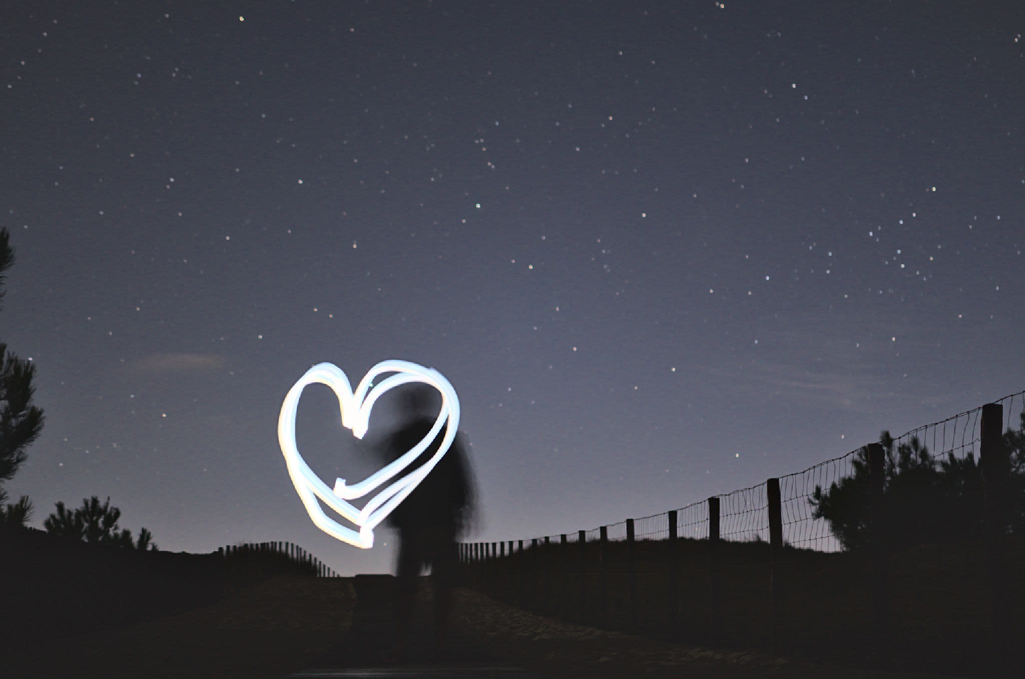 A light painting heart