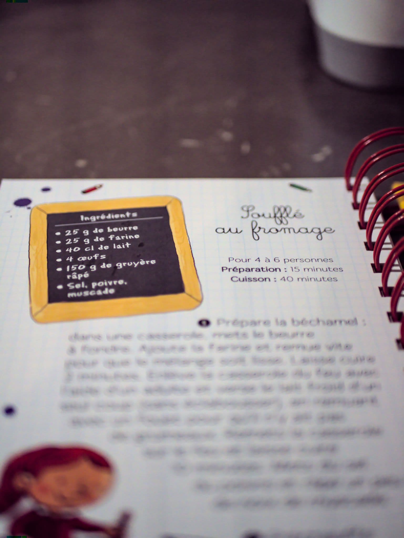 A recipe in a child book