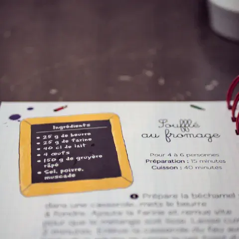 A recipe in a child book